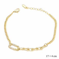 Bransoletka CM miedź pozłacana 14k - MF42170