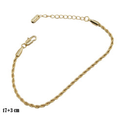 Bransoletka miedź pozłacana 14k - MF42070