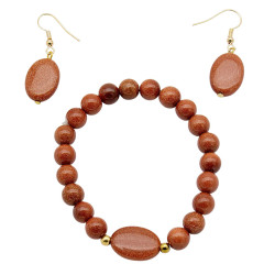 Komplet Bransoletka + Kolczyki [ piasek pustyni ] - KB0001