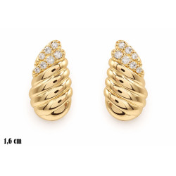 Kolczyki miedź pozłacana 14k - MF41939