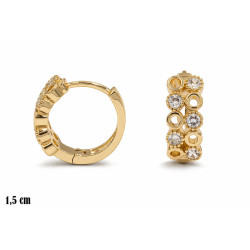 Kolczyki miedź pozłacana 14k - MF42028