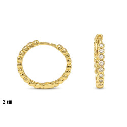 Kolczyki miedź pozłacana 14k - MF42199