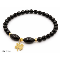 Bransoletka Merebilo Stal 316L [ szkło + kamień ] - BR12003