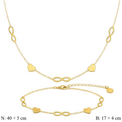 Naszyjnik + Bransoletka Merebilo Stal 316L - MF4192829