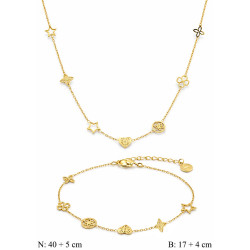 Naszyjnik + Bransoletka Merebilo Stal 316L - MF4192627