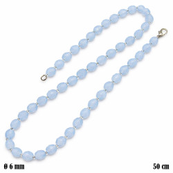 Naszyjnik szkło [opal mat] - MF30670-5