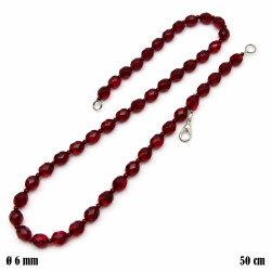 Naszyjnik szkło [rubin] - MF30670-3