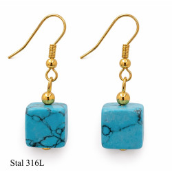 Kolczyki Merebilo Stal 316L [turkus] - KOL5002