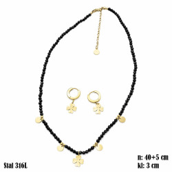 Naszyjnik + Kolczyki Merebilo Stal 316L - MF20993CPK