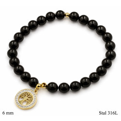 Bransoletka Merebilo Stal 316L [ onyks ]  - BR13003