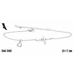 Bransoletka na kostkę b.o.l Stal 316L - MF35636