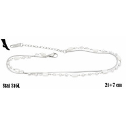 Bransoletka na kostkę b.o.l Stal 316L - MF35603