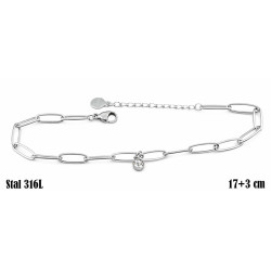 Bransoletka Stal 316L rodowana - MF11980A