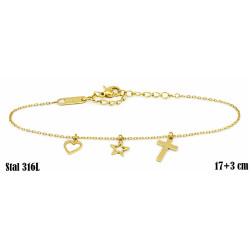 Bransoletka ze stali chirurgicznej 14k - FM10535BA