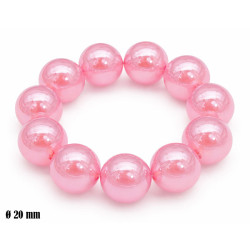 Bransoletka Duże Kulki [różowy] - B1206