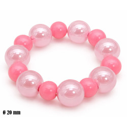 Bransoletka Duże Kulki [light róż] - B1205