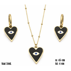 Kolczyki + Naszyjnik Xuping Stal 316L - MF3653938AP