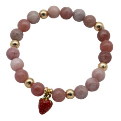 Bransoletka Merebilo [ kwarc truskawkowy ] - BRA15022