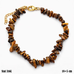 Bransoletka Merebilo Stal 316L [tygrysie oko] - MF41988-TO