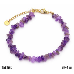 Bransoletka Merebilo Stal 316L [ametyst] - MF41988-A