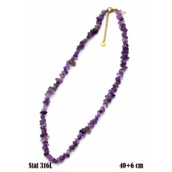 Naszyjnik Merebilo Stal 316L [ametyst] - MF41987-A