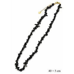 Naszyjnik Merebilo Stal 316L [ czarny turmalin ] - MF41987CT