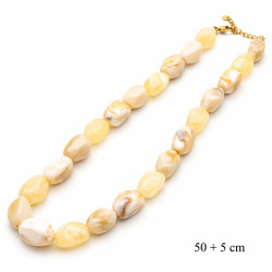 Naszyjnik tworzywo sztuczne mix beż - MF41795B