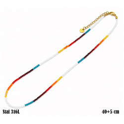 Naszyjnik Kryształ Stal 316L [mix lato 2 mm] - MF41991-A