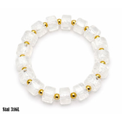 Bransoletka Stal 316L [kryształ tworzywo] - MF41796-D