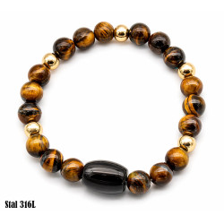 Bransoletka Merebilo Stal 316L [oko tygrysa Ø 8 mm] - B13001