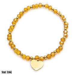 Bransoletka Kryształ Stal 316L 14k [topaz] - MF26298-A6