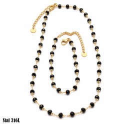 Naszyjnik + bransoletka Merebilo Stal 316L 14k - MF4198182