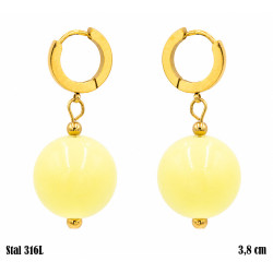 Kolczyki Kolorowe Kulki Stal 316L - KL42326-4