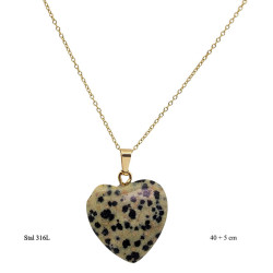 Naszyjnik Merebilo Stal 316L - Dalmatian stones - MF37554876