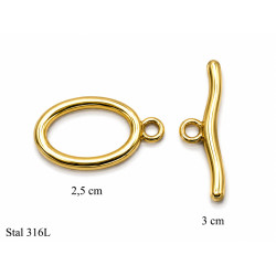 Elementy do biżuterii z Stali Zapięcia toggle [ po 10 sztuk ] - MF42613