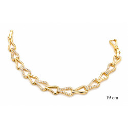 Bransoletka miedź pozłacana 14k - MF42388