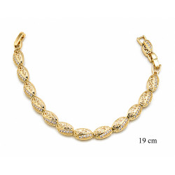 Bransoletka miedź pozłacana 14k - MF42265