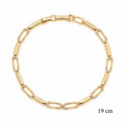 Bransoletka miedź pozłacana 14k - MF42435
