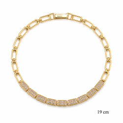 Bransoletka miedź pozłacana 14k - MF42429