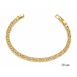 Bransoletka miedź pozłacana 14k - MF42224