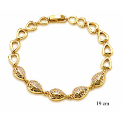 Bransoletka miedź pozłacana 14k - MF42431