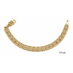 Bransoletka miedź pozłacana 14k - MF42258