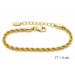 Bransoletka miedź pozłacana 14k - MF42735