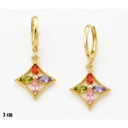 Kolczyki miedź pozłacana 14k - MF42670