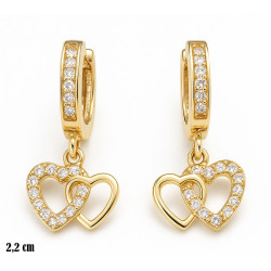 Kolczyki miedź pozłacana 14k - MF42732