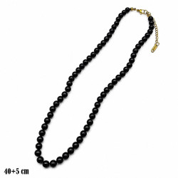 Naszyjnik Stal 316L [Ø 6 mm Czarny Onyx] - MF42551