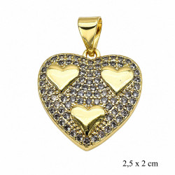 Przywieszka CM miedź pozłacana 14k - MF42974