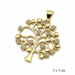 Przywieszka CM miedź pozłacana 14k - MF42784