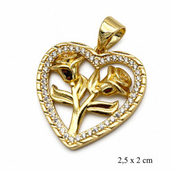 Przywieszka CM miedź pozłacana 14k - MF42975