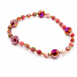 Bransoletka Stal 316L [ mix turmalin ] - MF42491-1